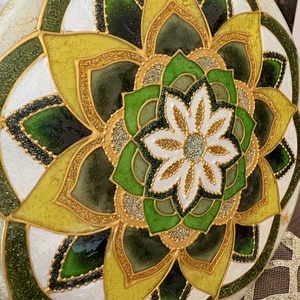 Smaragd Arany � Üvegfestett mandala - Meska.hu