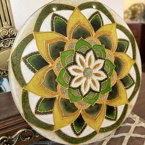 Smaragd Arany � Üvegfestett mandala - otthon & életmód - dekoráció - spiritualitás - mandala - Meska.hu