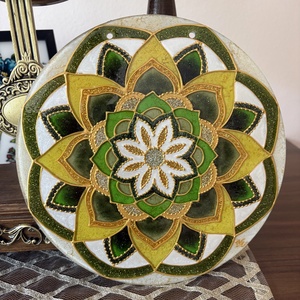 Smaragd Arany � Üvegfestett mandala - otthon & életmód - dekoráció - spiritualitás - mandala - Meska.hu