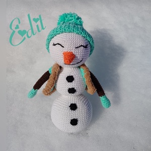 Fázós hóember, Játék & Sport, Plüssállat & Játékfigura, Más figura, Horgolás, MESKA