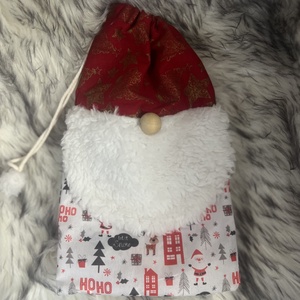 Mikulás zsák szakállal - karácsony - mikulás - mikulás zsák - Meska.hu