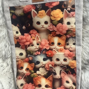 Cicás szatyor - táska & tok - bevásárlás & shopper táska - shopper, textiltáska, szatyor - Meska.hu