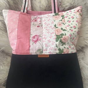 Virágos táska - táska & tok - bevásárlás & shopper táska - shopper, textiltáska, szatyor - Meska.hu