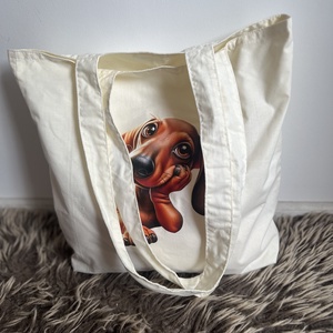 Tacskós szatyor - táska & tok - bevásárlás & shopper táska - shopper, textiltáska, szatyor - Meska.hu
