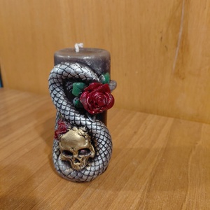 Kigyós gyertya - Meska.hu