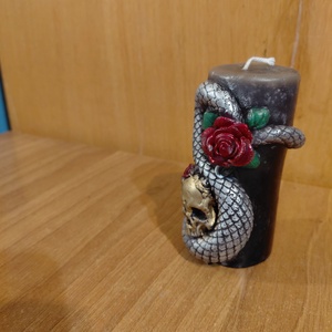 Kigyós gyertya - otthon & életmód - gyertya, illat, aroma - mécses és mécsestartó - Meska.hu