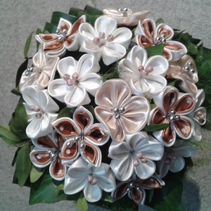 Szatén örökcsokor - esküvő - menyasszonyi- és dobócsokor - Meska.hu