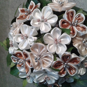 Szatén örökcsokor - esküvő - menyasszonyi- és dobócsokor - Meska.hu