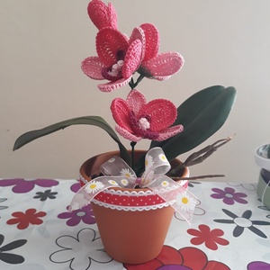 Horgolt orchidea - esküvő - emlék & ajándék - köszönőajándék - Meska.hu