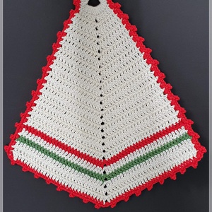 Horgolt edényfogó Nemzeti színekkel - otthon & életmód - konyhafelszerelés, tálalás - konyhai textil - edényfogó & edényfedő - Meska.hu