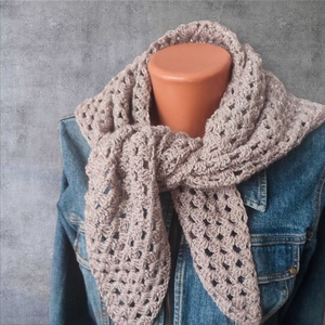 Puha horgolt kendő - ruha & divat - sál, sapka, kendő - kendő - Meska.hu