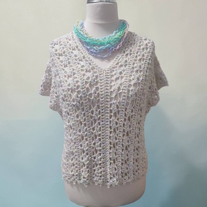 EDO � Pastel Breeze horgolt felső - ruha & divat - női ruha - blúz - Meska.hu