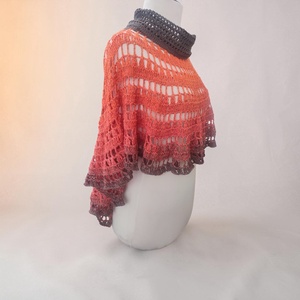 EDO-aszimmetrikus mandala poncsó - ruha & divat - női ruha - poncsó - Meska.hu