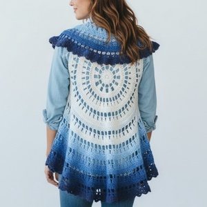 EDO � Harmony Mandala horgolt körmellény - ruha & divat - női ruha - mellény - Meska.hu