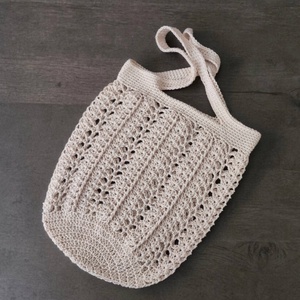 NATURA Shopper mindennapra �  horgolt natúr pamut táska, könnyű nyári darab - táska & tok - kézitáska & válltáska - válltáska - Meska.hu