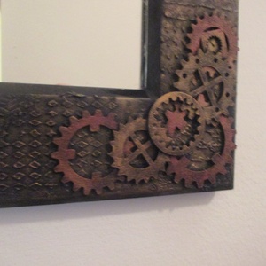 Steampunk Falitükör 40 x 26 cm. -  - Meska.hu