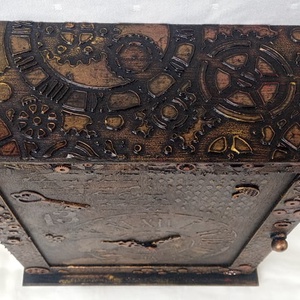 Steampunk fali kulcstartó doboz.26 x 20 x 6 cm - otthon & életmód - bútor - Meska.hu