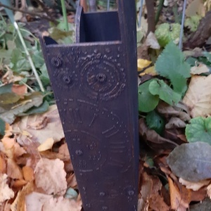 Steampunk stílusú fali fa papírzsepkendő tartó. - otthon & életmód - tárolás & rendszerezés - fali tároló - Meska.hu