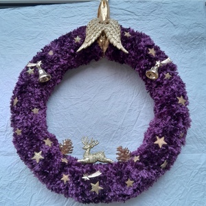 Karácsonyi ajtódísz.38 cm  - karácsony - karácsonyi lakásdekoráció - karácsonyi ajtódíszek - Meska.hu