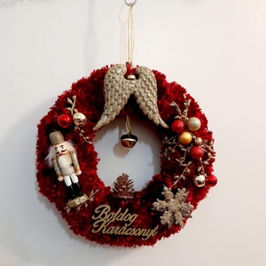 Karácsonyi ajtódísz.28 cm - Meska.hu