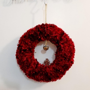 Karácsonyi ajtódísz.28 cm - karácsony - karácsonyi lakásdekoráció - karácsonyi ajtódíszek - Meska.hu