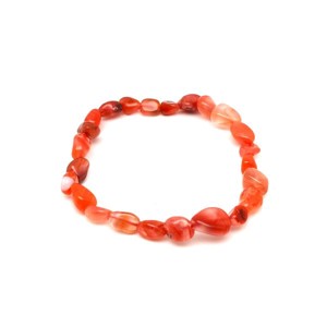 Achát vörös pebble karkötő AB 6-10mm, Ékszer, Karkötő, Ásványkarkötő, , MESKA