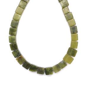 Jáde kocka 6-7mm  ékszerkészítő alapanyag (füzér), Kellékek & szerszámok, Ásvány alapanyag, Ásványfüzér, , MESKA