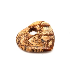 Jáspis kép fánk szív 30x30mm, Ékszer, Nyaklánc, Medál, , MESKA