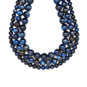 Kianit A golyó 12-13mm ékszerkészítő alapanyag (füzér), Kellékek & szerszámok, Ásvány alapanyag, Ásványfüzér, , MESKA