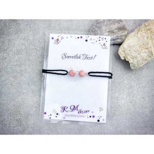 Szeretlek Tesó rodokrozit angyal karkötő, Ékszer, Karkötő, Gyöngyös karkötő, , MESKA