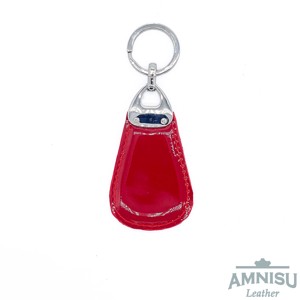 Bordó lakk csepp alakú swarovski köves bőr kulcstartó H5004 - táska & tok - kulcstartó & táskadísz - kulcstartó - Meska.hu