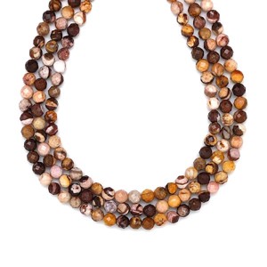 Jáspis cappuccino fazettált golyó 4-5mm ékszerkészítő alapanyag (füzér), Kellékek & szerszámok, Ásvány alapanyag, Ásványfüzér, , MESKA