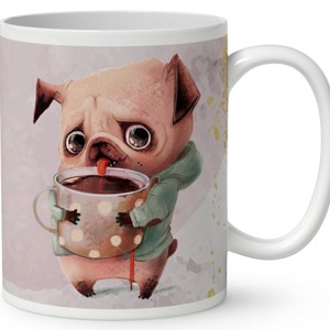 Kérd a Neveddel - Kávés kutyus mintás bögre - otthon & életmód - konyhafelszerelés, tálalás - tálalás - bögre & csésze - Meska.hu