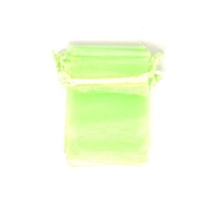 Organza ajándékszütyő világoszöld 10x12cm - Meska.hu