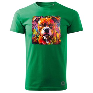 Pitbull portré v2 férfi póló, Ruha & Divat, Férfi ruha, Póló, , MESKA