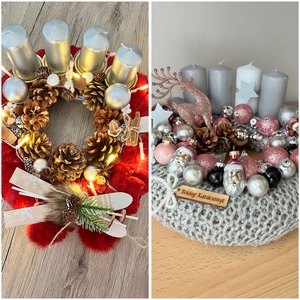 Egyedi adventi koszorú készítése saját elképzelés alapján - Meska.hu
