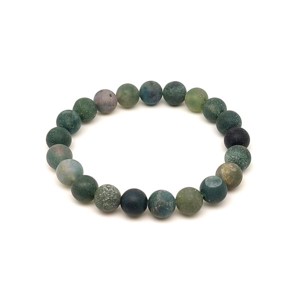 Achát moha matt ásvány karkötő golyós 8mm, Ékszer, Karkötő, Ásványkarkötő, , MESKA