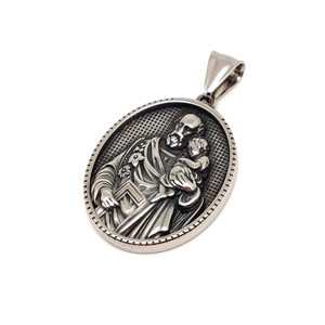 Medál acél Jézus József 2,5x3cm, Ékszer, Nyaklánc, Medál, , MESKA