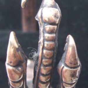Sólyomláb gyűrű - antikolt bronz - ékszer - gyűrű - figurális gyűrű - Meska.hu