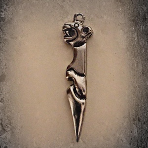 Párducfejes tőr amulett, Ékszer, Nyaklánc, Medál, Fémmegmunkálás, Ékszerkészítés, MESKA