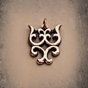 Hun Tulipán bronz medál - ékszer - nyaklánc - medál - Meska.hu