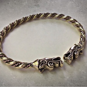 Viking Sárkányfejes karkötő, Ékszer, Karkötő, Fonott karkötő, Fémmegmunkálás, Ötvös, MESKA