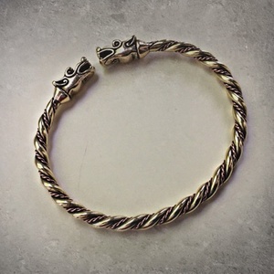 Viking Sárkányfejes karkötő - ékszer - karkötő - fonott karkötő - Meska.hu