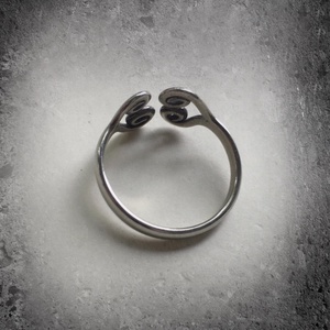 Dupla szives gyűrű - ékszer - gyűrű - figurális gyűrű - Meska.hu