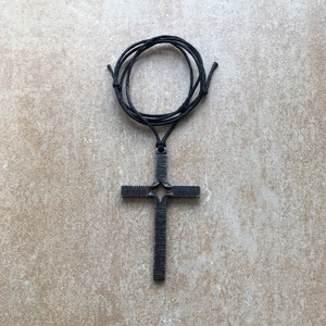 Kovácsolt archaikus acélkereszt - ékszer - nyaklánc - medál - Meska.hu