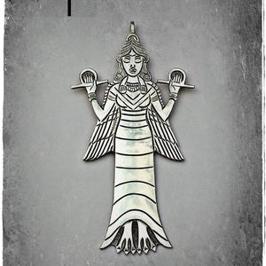 INANNA, az Ég Úrnője amulett egyedi iparművészeti alkotás - ékszer - nyaklánc - medál - Meska.hu
