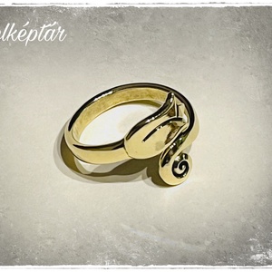 Kovácsolt tulipános gyűrű - sárgaréz - ékszer - gyűrű - figurális gyűrű - Meska.hu