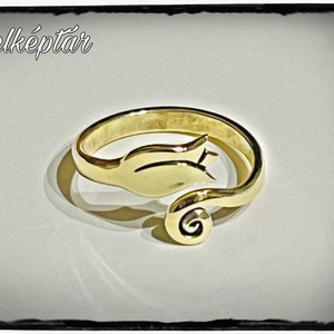 Kovácsolt tulipános gyűrű - sárgaréz - Meska.hu