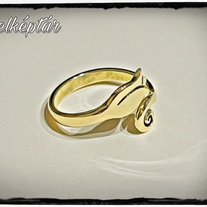Kovácsolt tulipános gyűrű - sárgaréz - ékszer - gyűrű - figurális gyűrű - Meska.hu
