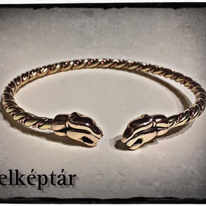 Párducfejes sodrott karkötő - ékszer - karkötő - fonott karkötő - Meska.hu